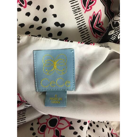 CeCe Women  Floral print Lightweight  Shift Dress Sz. 6 EUC  Summer ResortWear - Picture 8 of 9